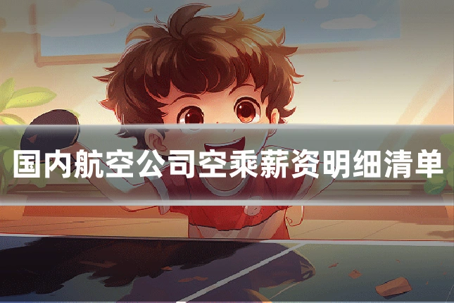 国内航空公司空乘薪资明细清单