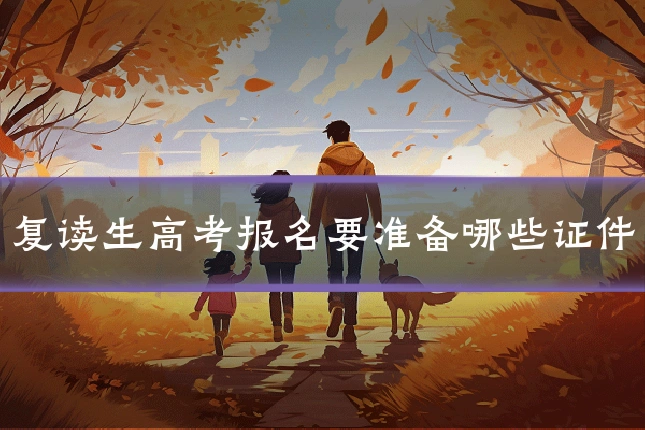 复读生高考报名要准备哪些证件