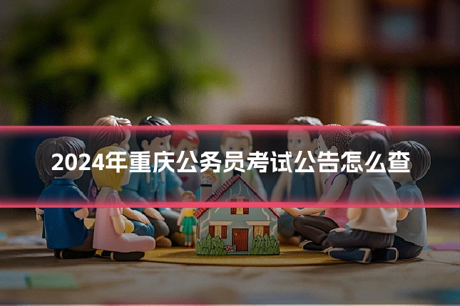 2024年重庆公务员考试公告怎么查