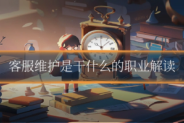 客服维护是干什么的职业解读