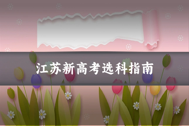 江苏新高考选科指南