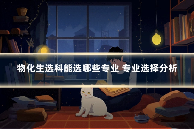 物化生选科能选哪些专业 专业选择分析