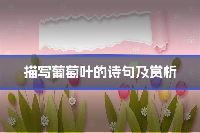 描写葡萄叶的诗句及赏析