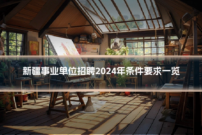 新疆事业单位招聘2024年条件要求一览