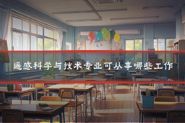 遥感科学与技术专业可从事哪些工作