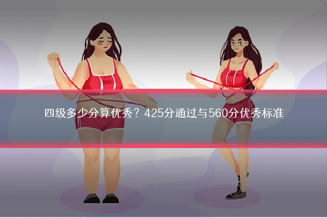 四级多少分算优秀?425分通过与560分优秀标准