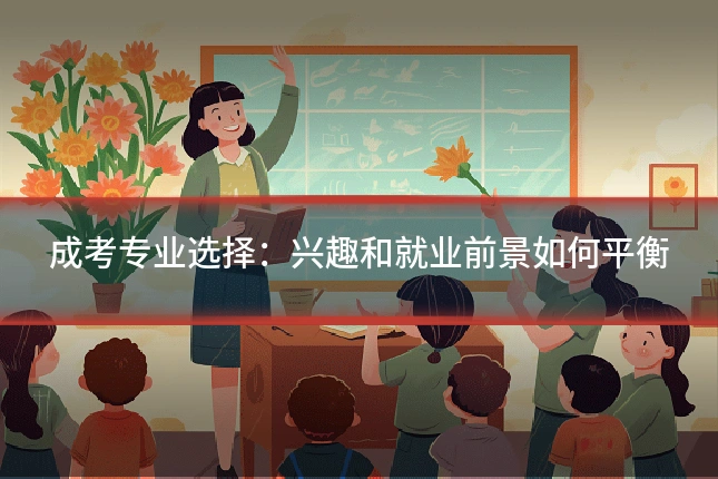 成考专业选择:兴趣和就业前景如何平衡