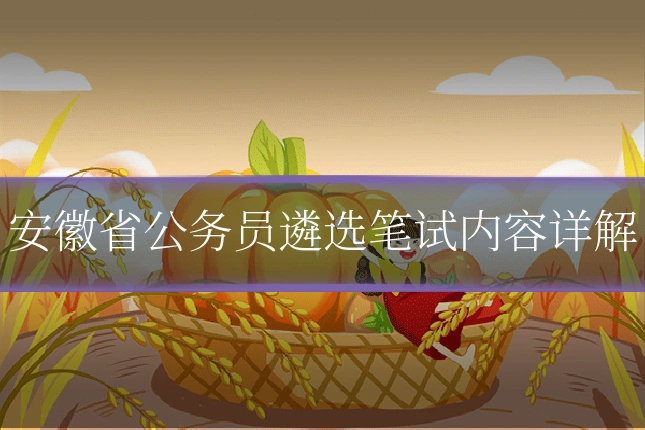 安徽省公务员遴选笔试内容详解