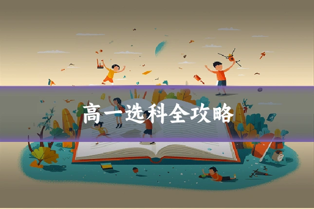高一选科全攻略