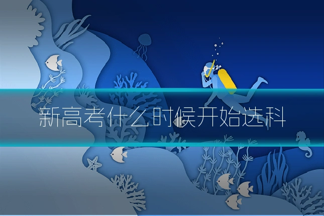 新高考什么时候开始选科