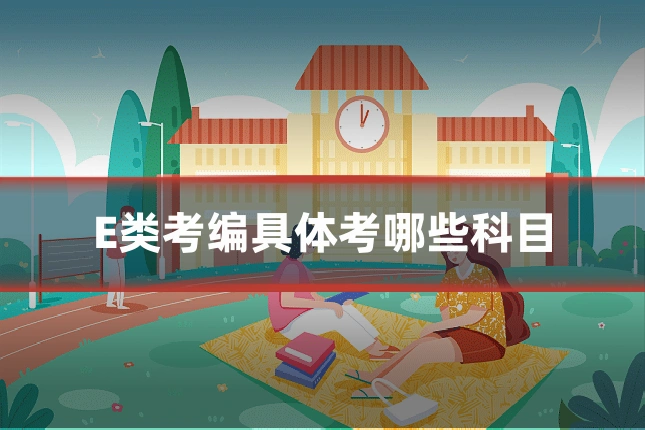 E类考编具体考哪些科目