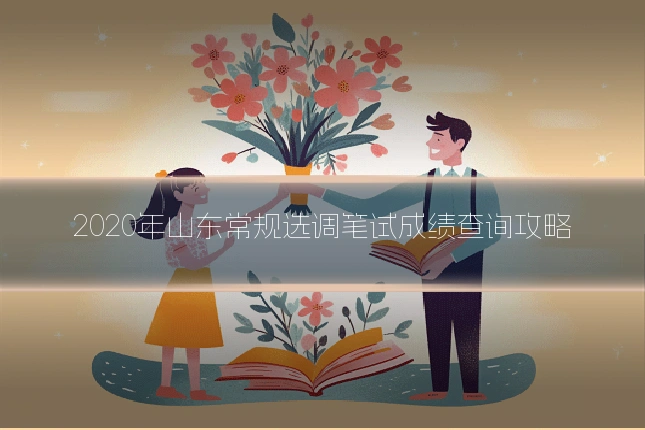 2020年山东常规选调笔试成绩查询攻略