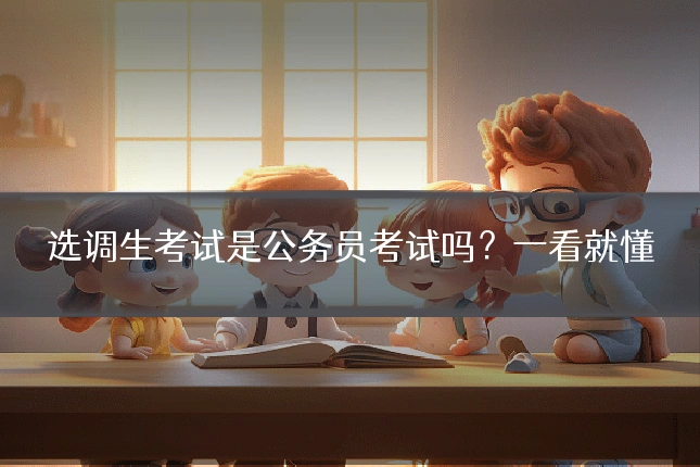 选调生考试是公务员考试吗?一看就懂