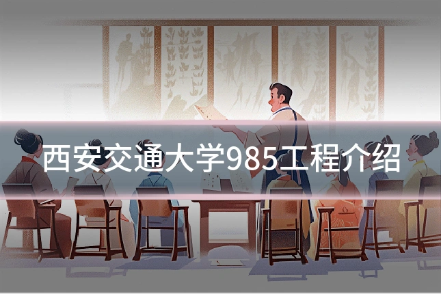 西安交通大学985工程介绍