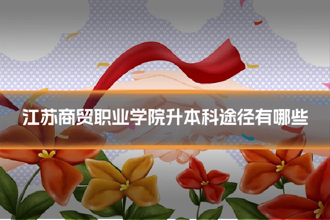 江苏商贸职业学院升本科途径有哪些