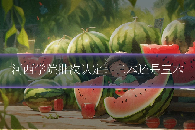 河西学院批次认定:二本还是三本