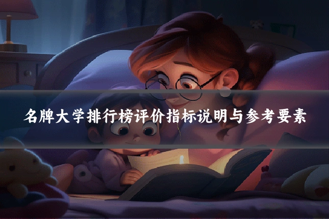 名牌大学排行榜评价指标说明与参考要素