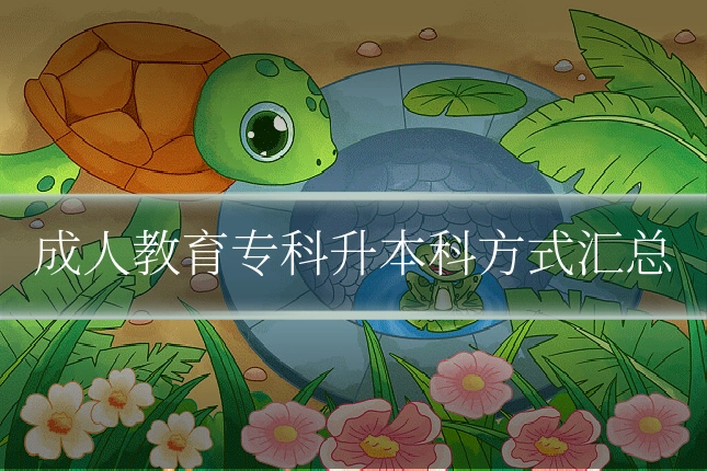 成人教育专科升本科方式汇总