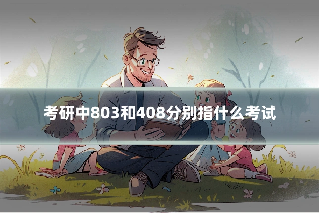 考研中803和408分别指什么考试