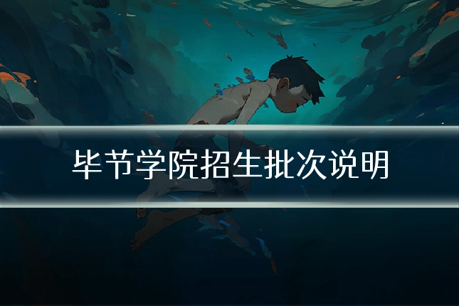 毕节学院招生批次说明