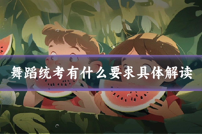 舞蹈统考有什么要求具体解读