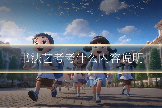 书法艺考考什么内容说明