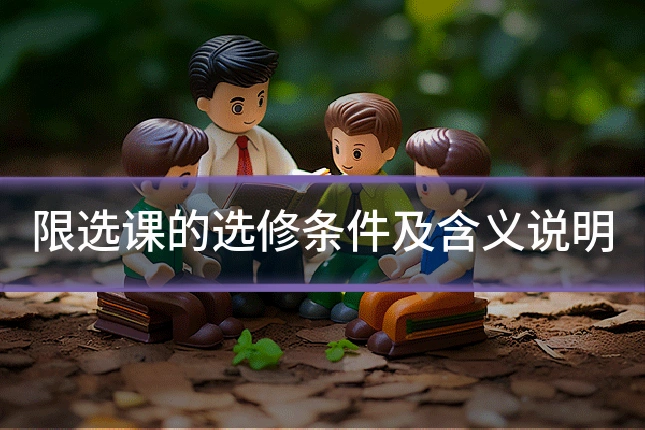 限选课的选修条件及含义说明