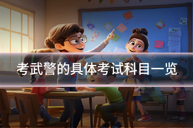 考武警的具体考试科目一览