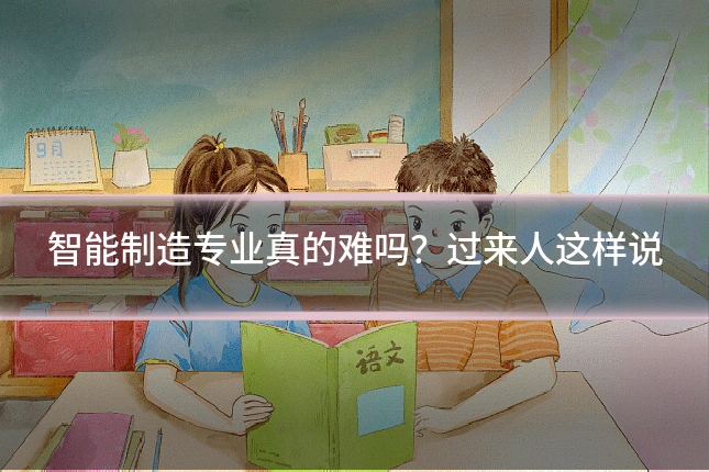 智能制造专业真的难吗?过来人这样说
