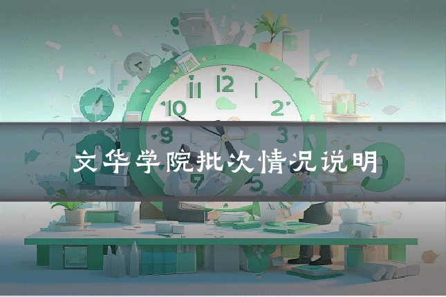 文华学院批次情况说明