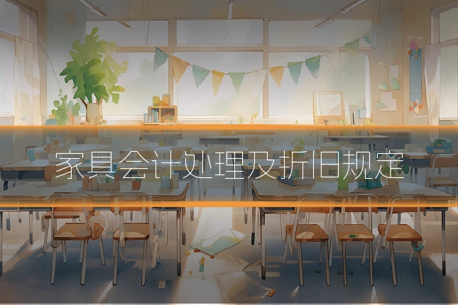 家具会计处理及折旧规定