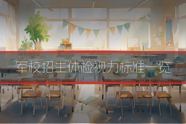 军校招生体检视力标准一览