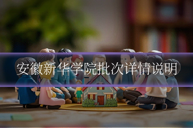安徽新华学院批次详情说明