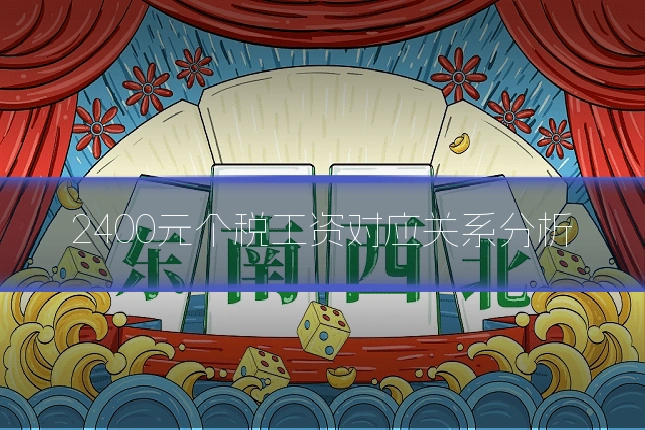 2400元个税工资对应关系分析