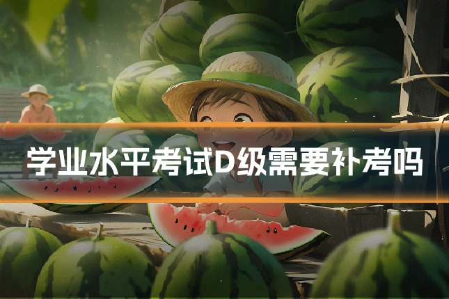 学业水平考试D级需要补考吗