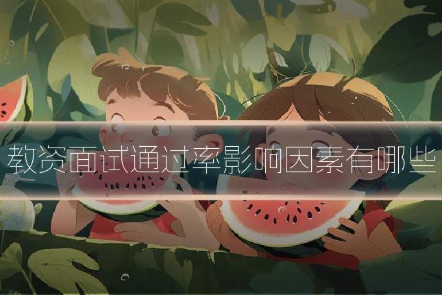 教资面试通过率影响因素有哪些