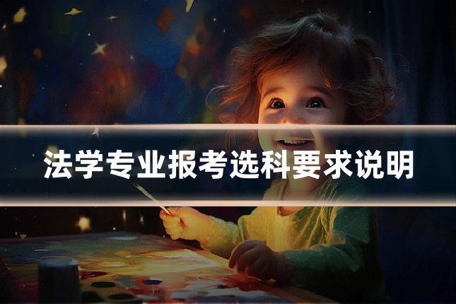 法学专业报考选科要求说明
