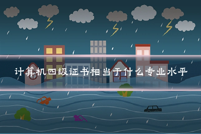 计算机四级证书相当于什么专业水平