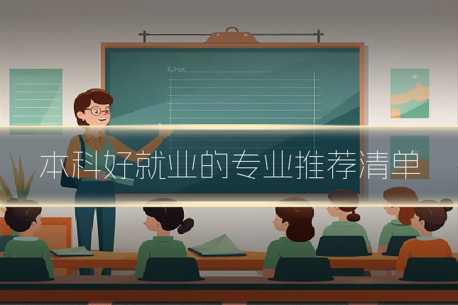 本科好就业的专业推荐清单