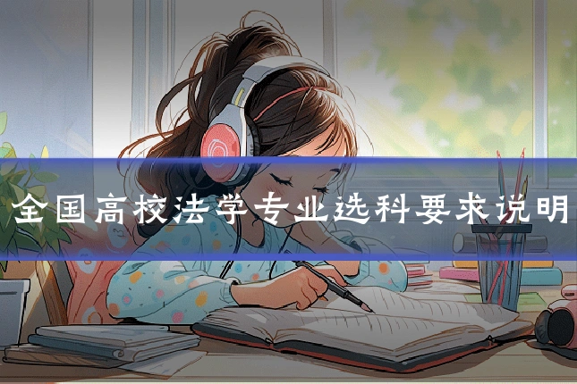 全国高校法学专业选科要求说明