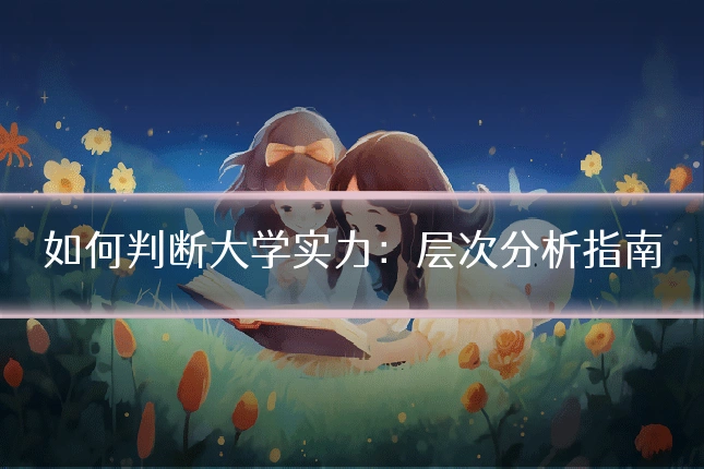 如何判断大学实力:层次分析指南