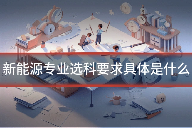 新能源专业选科要求具体是什么