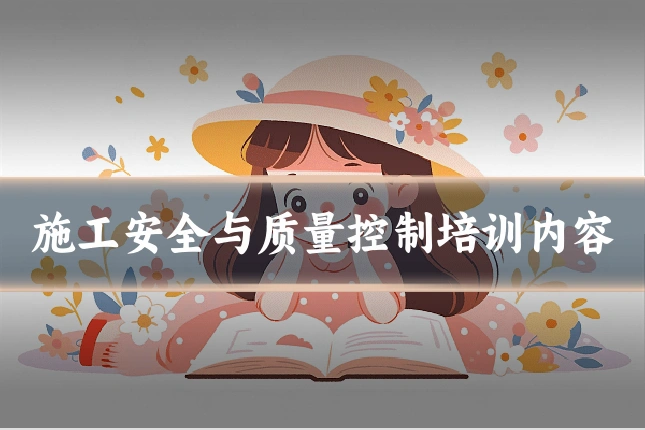 施工安全与质量控制培训内容