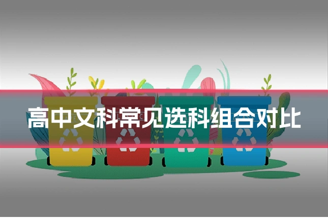 高中文科常见选科组合对比