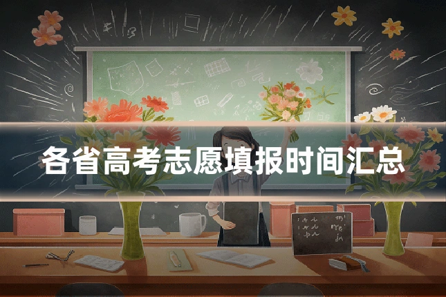 各省高考志愿填报时间汇总