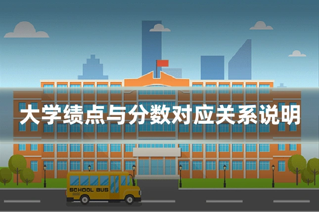 大学绩点与分数对应关系说明