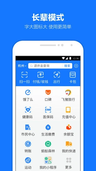 支付宝便民功能界面截图