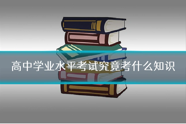 高中学业水平考试究竟考什么知识