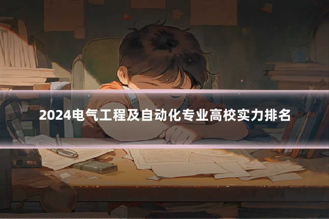 2024电气工程及自动化专业高校实力排名