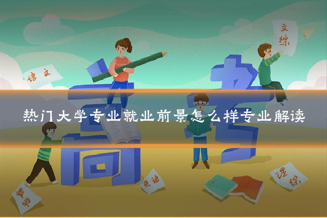热门大学专业就业前景怎么样专业解读